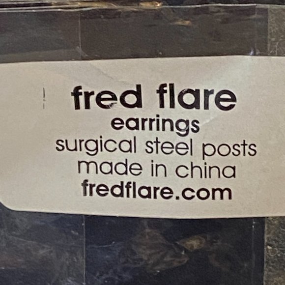 Vintage Fred Flare Enamel Earrings Set of 4 - Picture 4 of 4